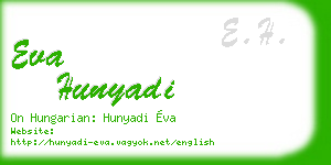 eva hunyadi business card